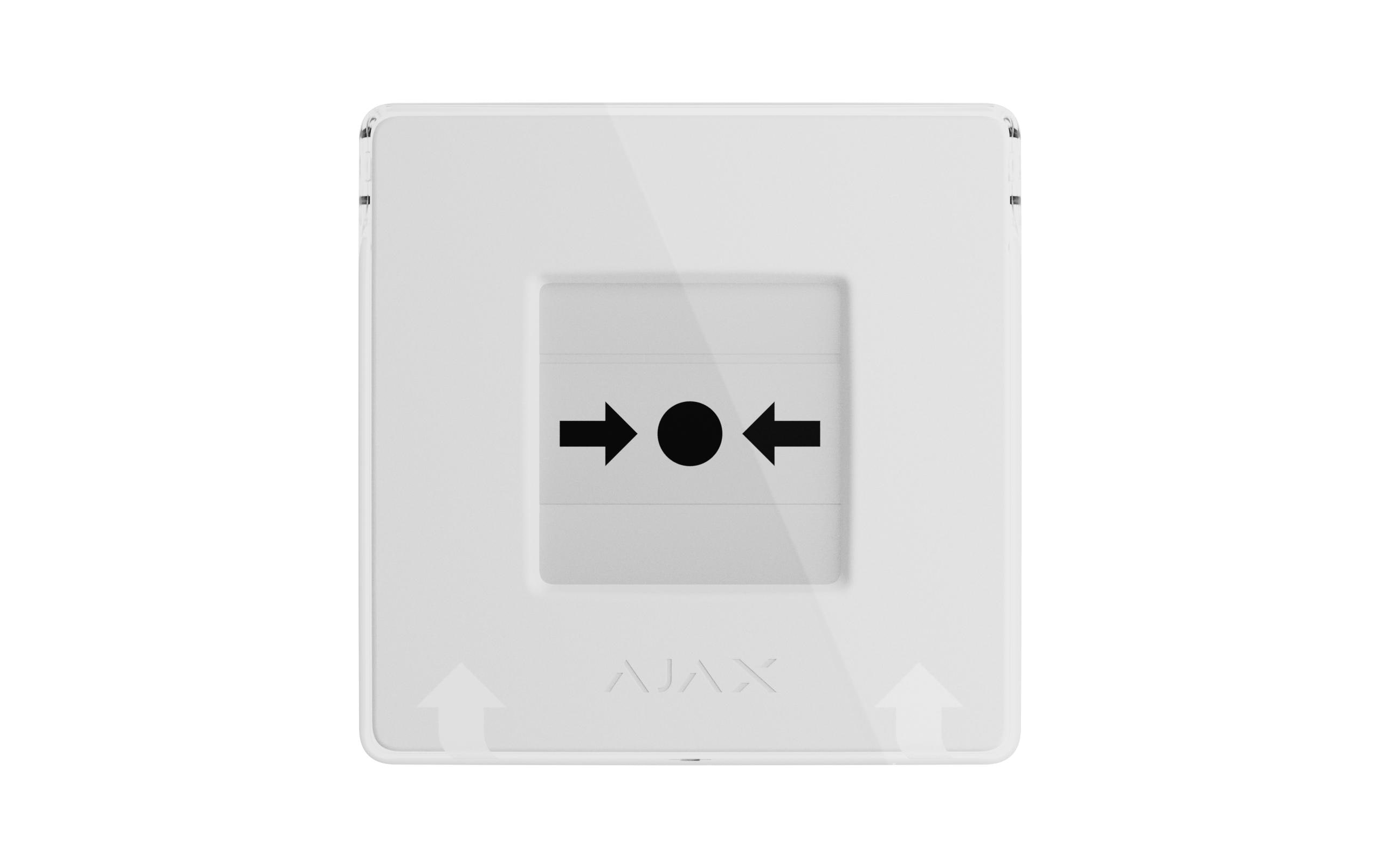 Funk-Taster ManualCallPoint (White) Jeweller Weiss<br>Funk-Druckknopfmelder mit rücksetzbarem Auslöseelement und programmierbaren Szenarien