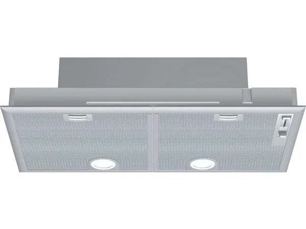 Siemens iQ300 LB75565 - Hætte - tag - Niche - bredde: 70 cm - dybde: 35 cm - udtrækning og recirkulation (-) - med intern motor - metalsølv