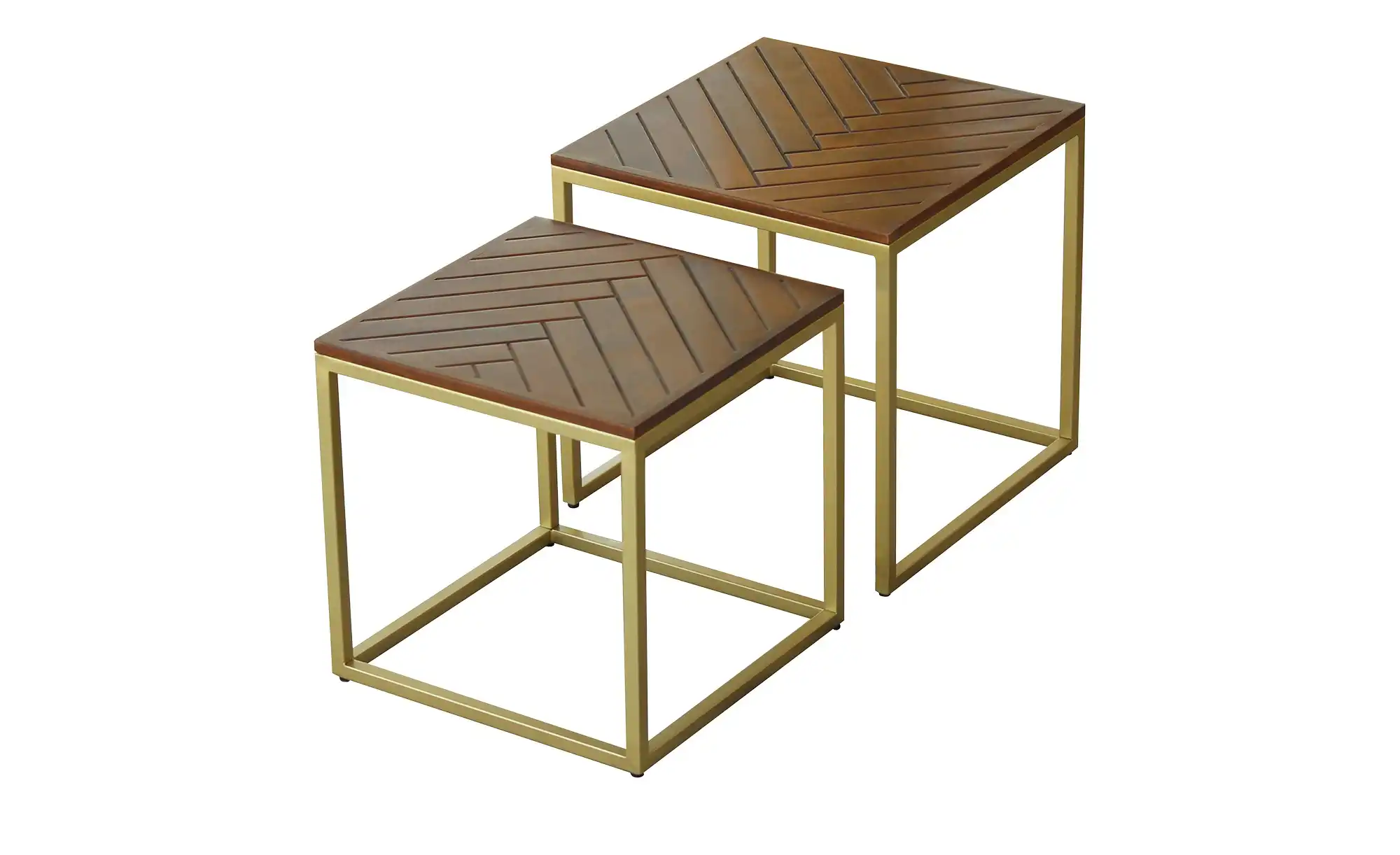 Couchtisch, 2er-Set aus Massivholz Calatria