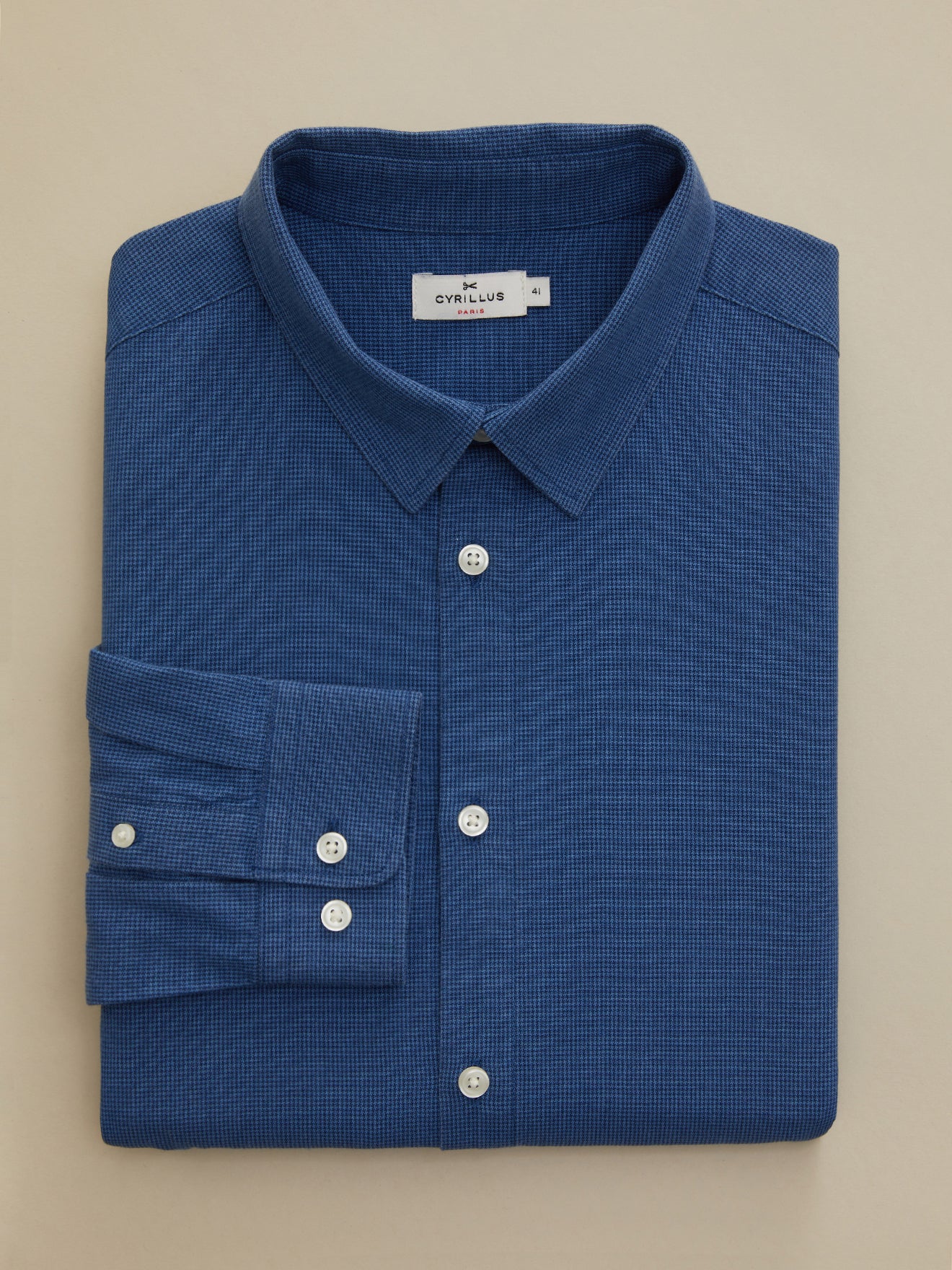 Chemise pied-de-puce slim fit homme - coton biologique