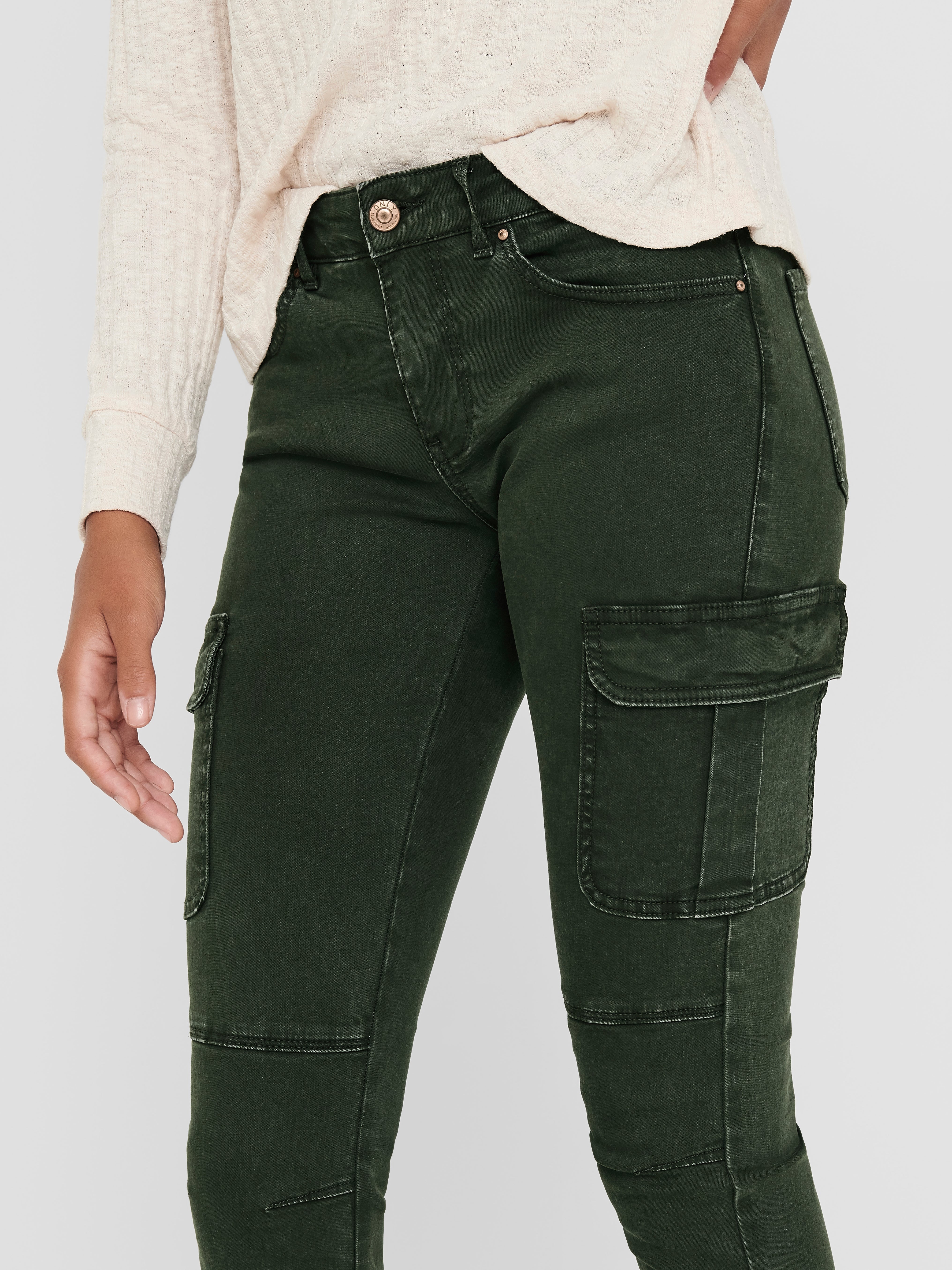 ONLMISSOURI Mittlere Taille Slim Fit Cargo-Hose Rosin