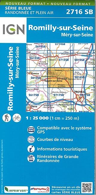 IGN - 2716 SB ROMILLY SUR SEINE 1 25 000