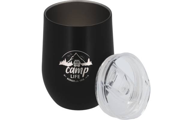 Camplife Edelstahl Thermo-Trinkbecher mit Deckel 360 ml