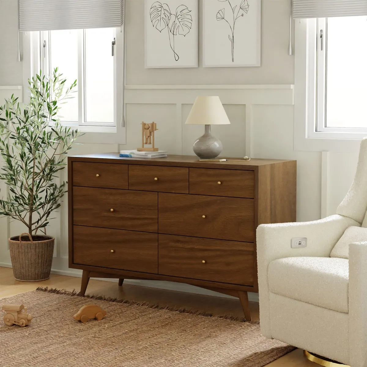 Babyletto Bureau 7 Tiroirs Palma - Noyer