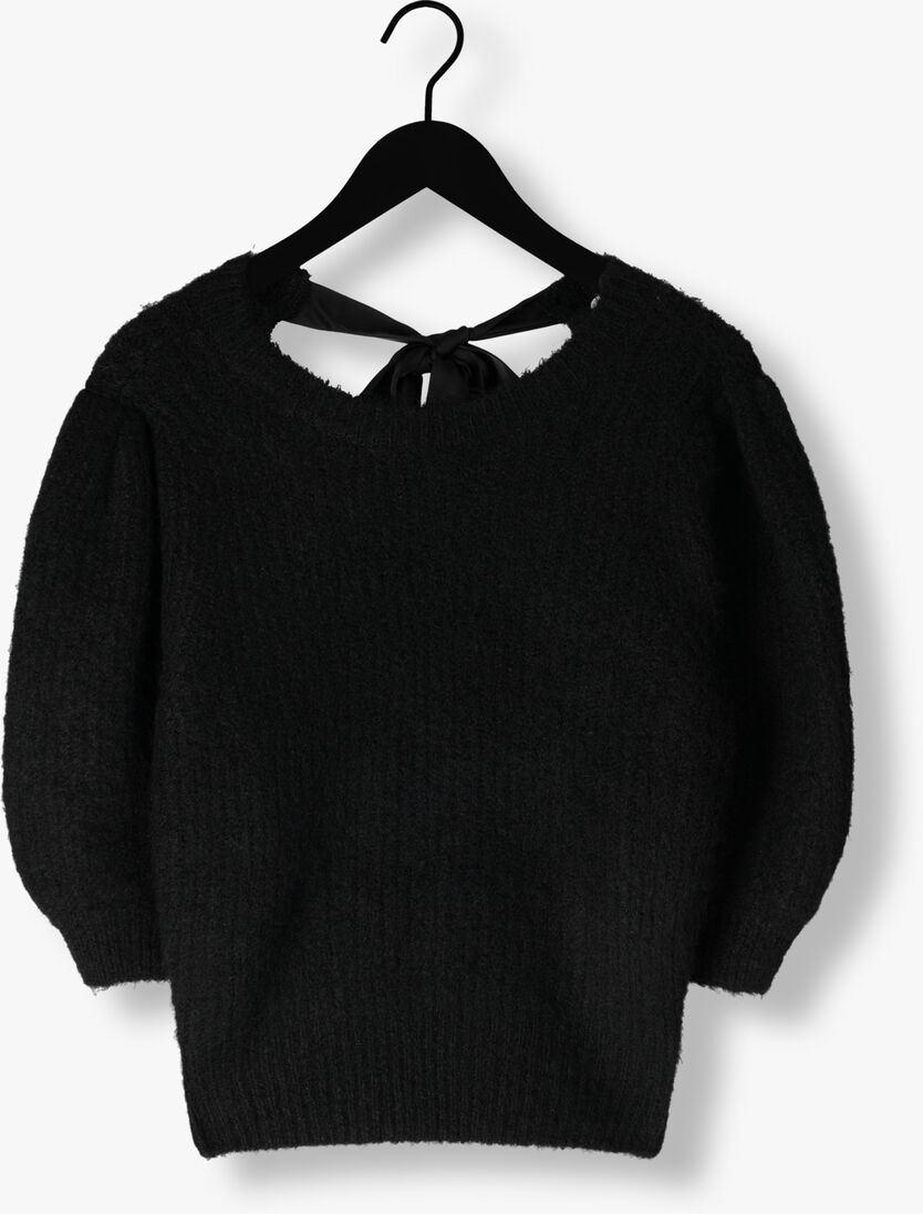 zwarte co'couture trui coralie bow rib knit