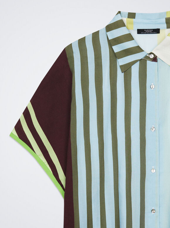 Camisa de liocel estampada - Multicolorida