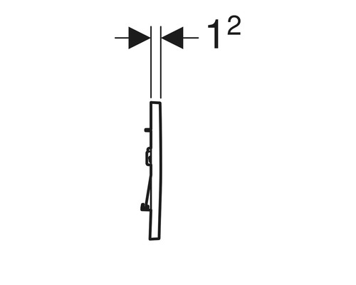GEBERIT Sigma 30 bedieningsplaat, glanzend witte plaat / glanzend witte knop / chromen sierlijst 115.883.KJ.1