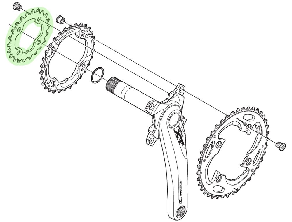 Shimano XT Kettenblatt für FC-M782 22 Zähne (AN) kaufen | Bike-Discount