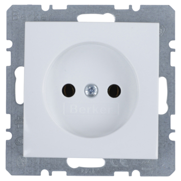 Berker S.1 enkel stopcontact wit