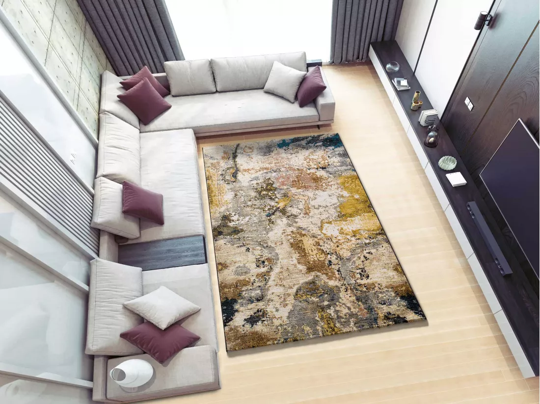 Tapis intérieur - abstrait - multicolore - 120 x 170 cm - ANOUK