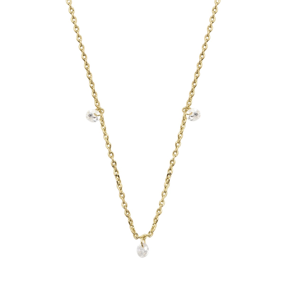 Collier Fossil Sadie Shine Bright en laiton doré