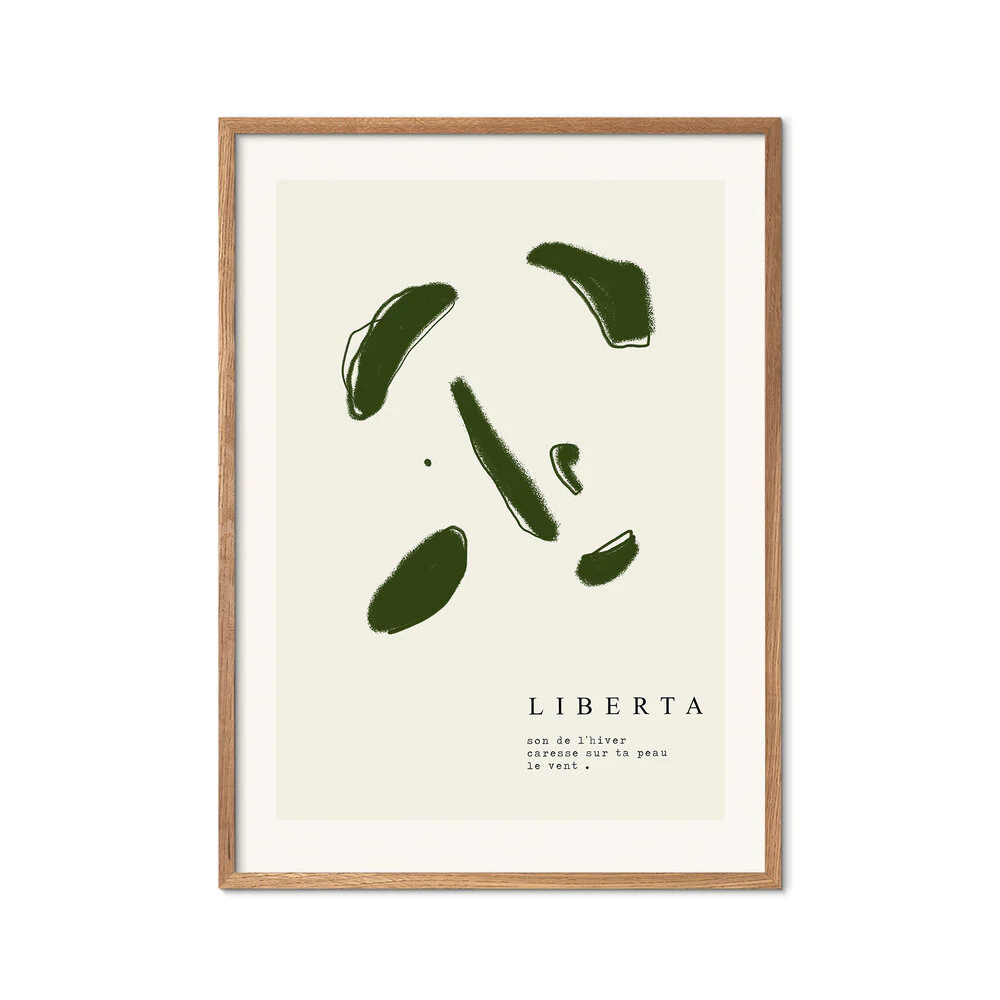Poster & Frame  Sophie M. Lucie Liberta plakat, beige/grøn - 50x70 cm