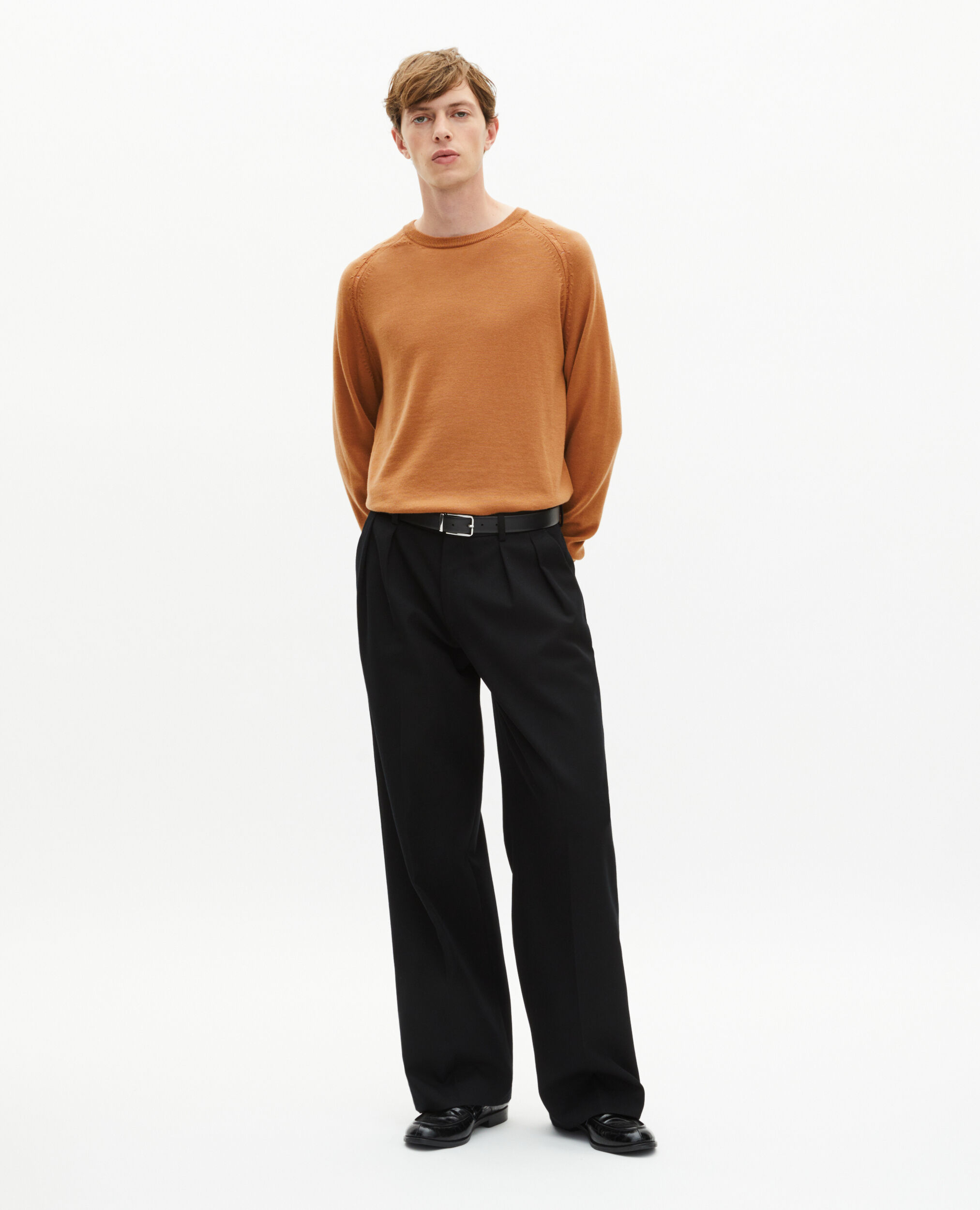 Pull en laine Mérinos camel