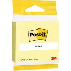 Bloc-note adhésif, 76 x 76 mm, jaune, blister