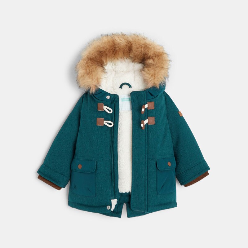Manteau de ville imperméable à capuche Vert