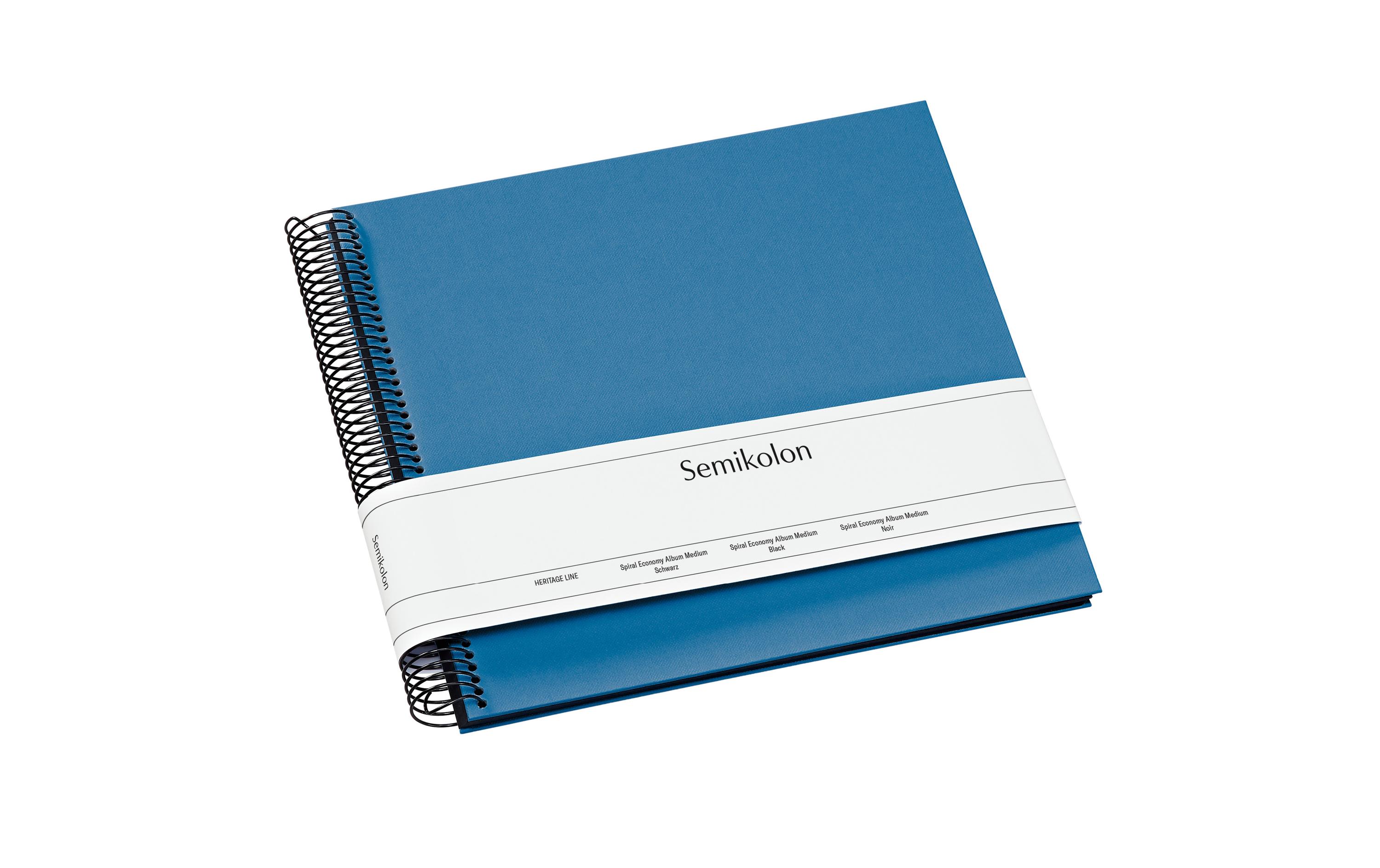 Fotoalbum 23 x 24.5 cm Blau, 40 schwarze SeitenAlbum für Ihre schönsten Fotos und Erinnerungen