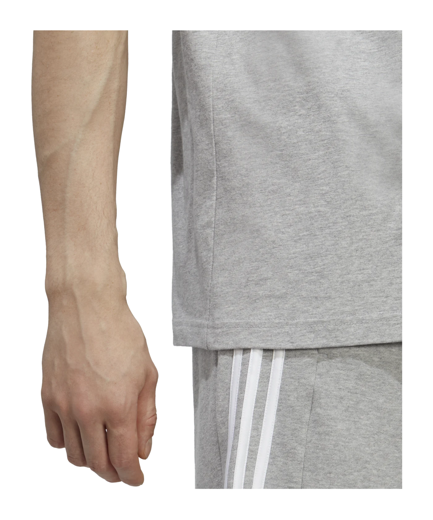 adidas Essentials Small Logo T-Shirt Grau