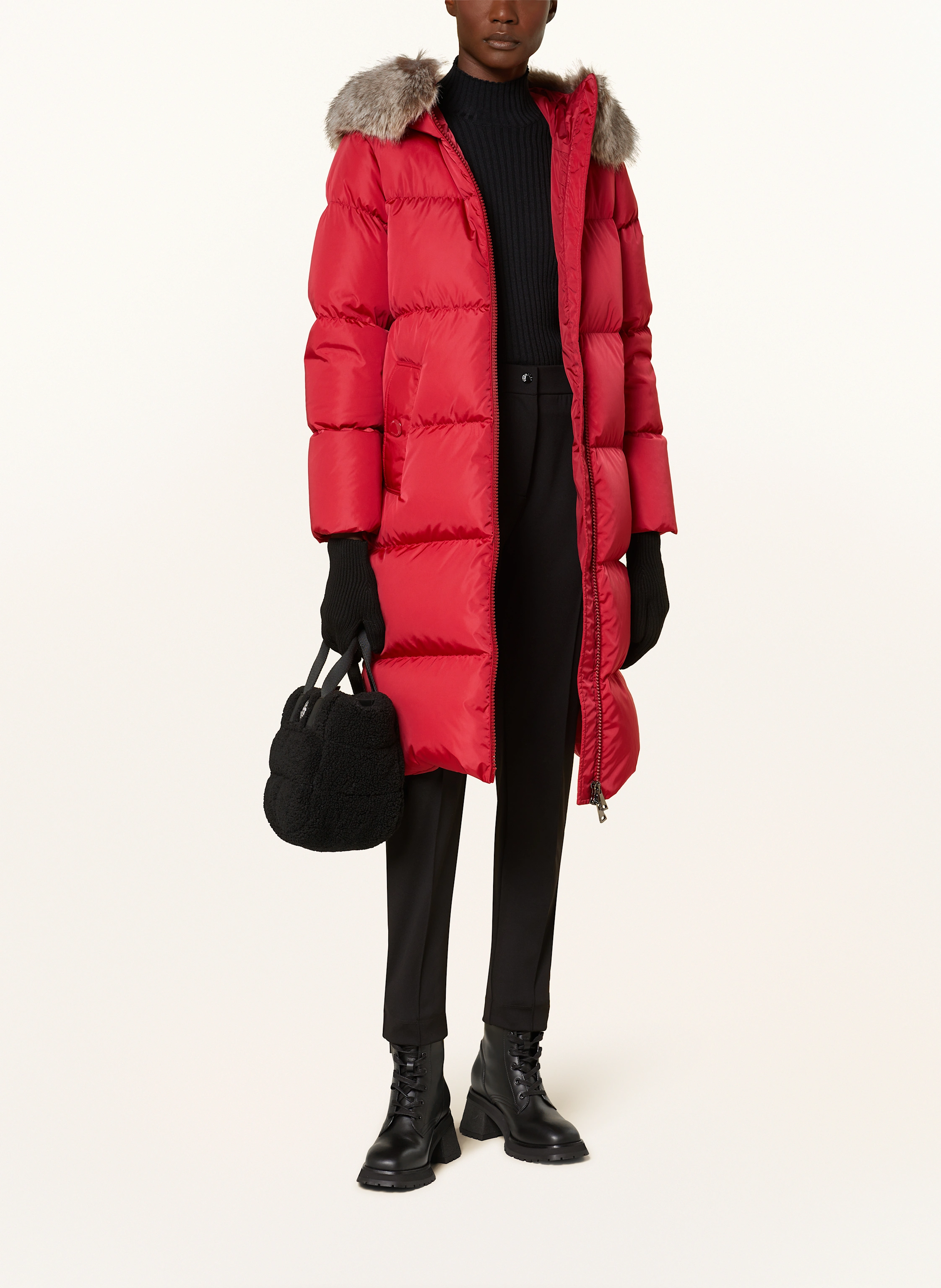 MONCLER Daunenmantel MARRIONNIER mit abnehmbaren Kunstpelz