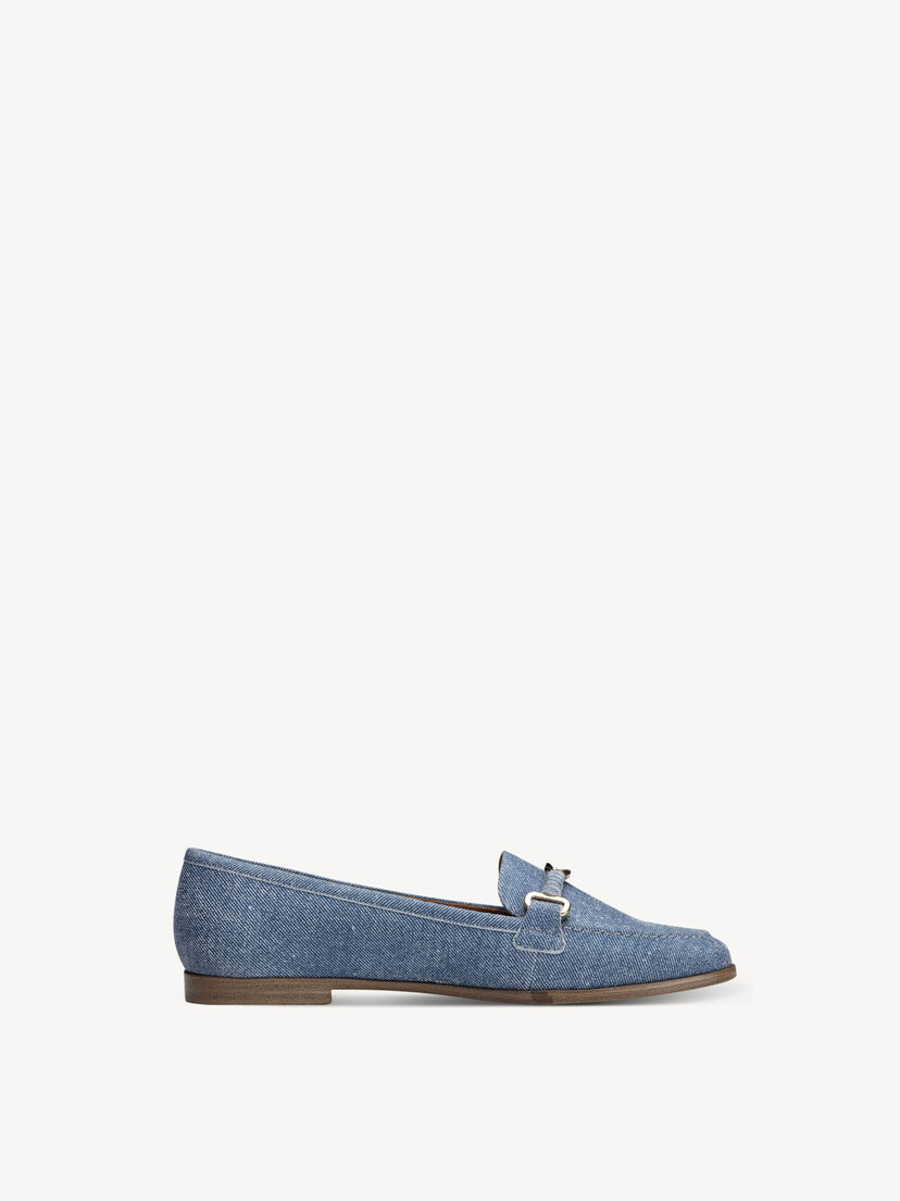 Leren Instappers - blauw