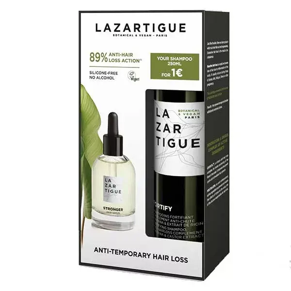 Kit Anti-Queda de Cabelo Reativa Lazartigue - Sérum 50ml e Shampoo 250ml