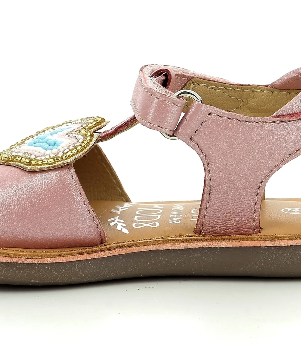 MOD8SANDALES EN CUIR CLOONIMALS ROSE