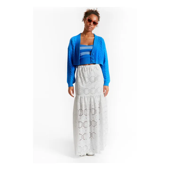 Indee Jupe Panamerica Broderie Anglaise | Blanc