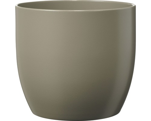 Soendgen Basel Fashion keramische bloempot, Ø 13 cm, H 12 cm, lichtgrijs