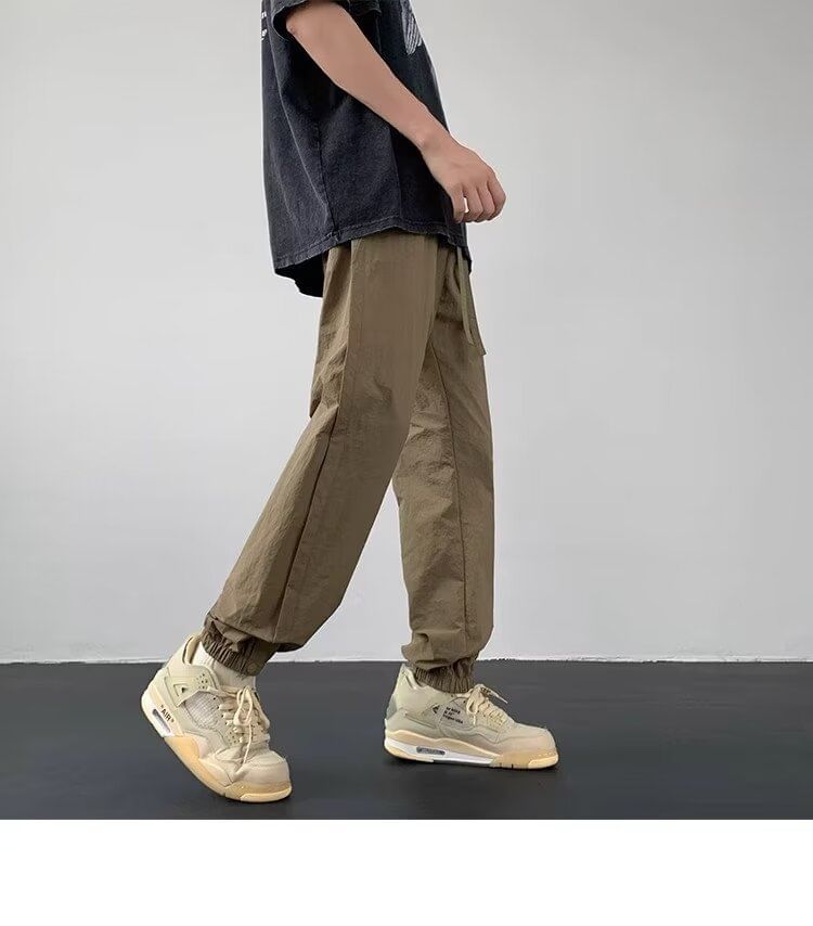 Zoslane - Effen cropped harembroek met trekkoordtaille