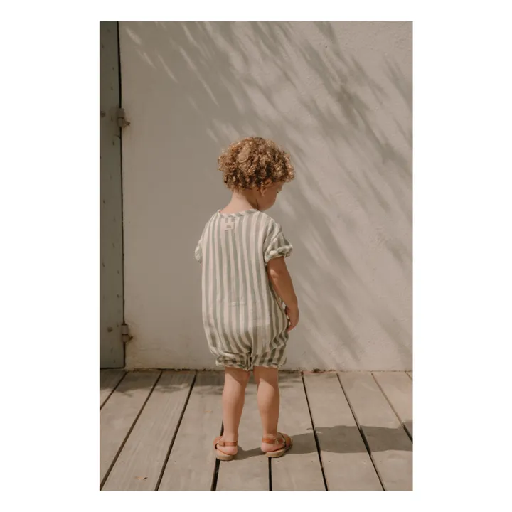 Studio Bohème Combishort Bebecito Rayée | Vert