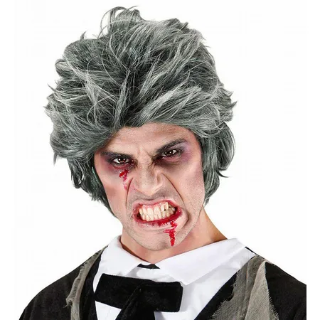 Widmann 06742 Perücke Zombie, grau