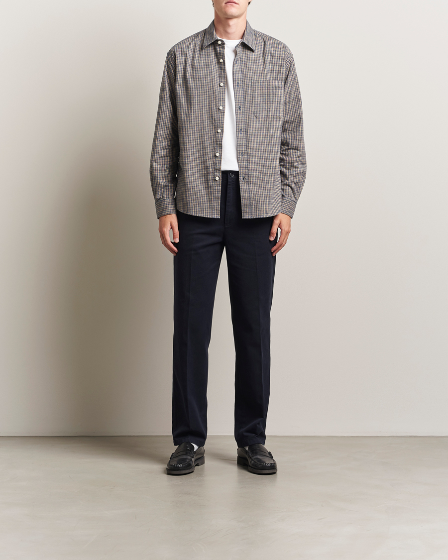 Filippa K Cotton Chino Trousers Navy