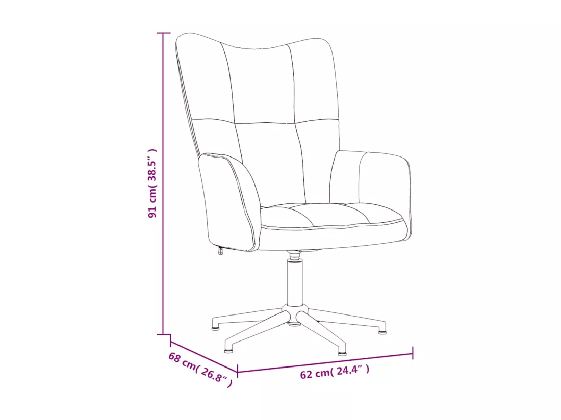 Chaise de relaxation avec tabouret Gris foncé Velours