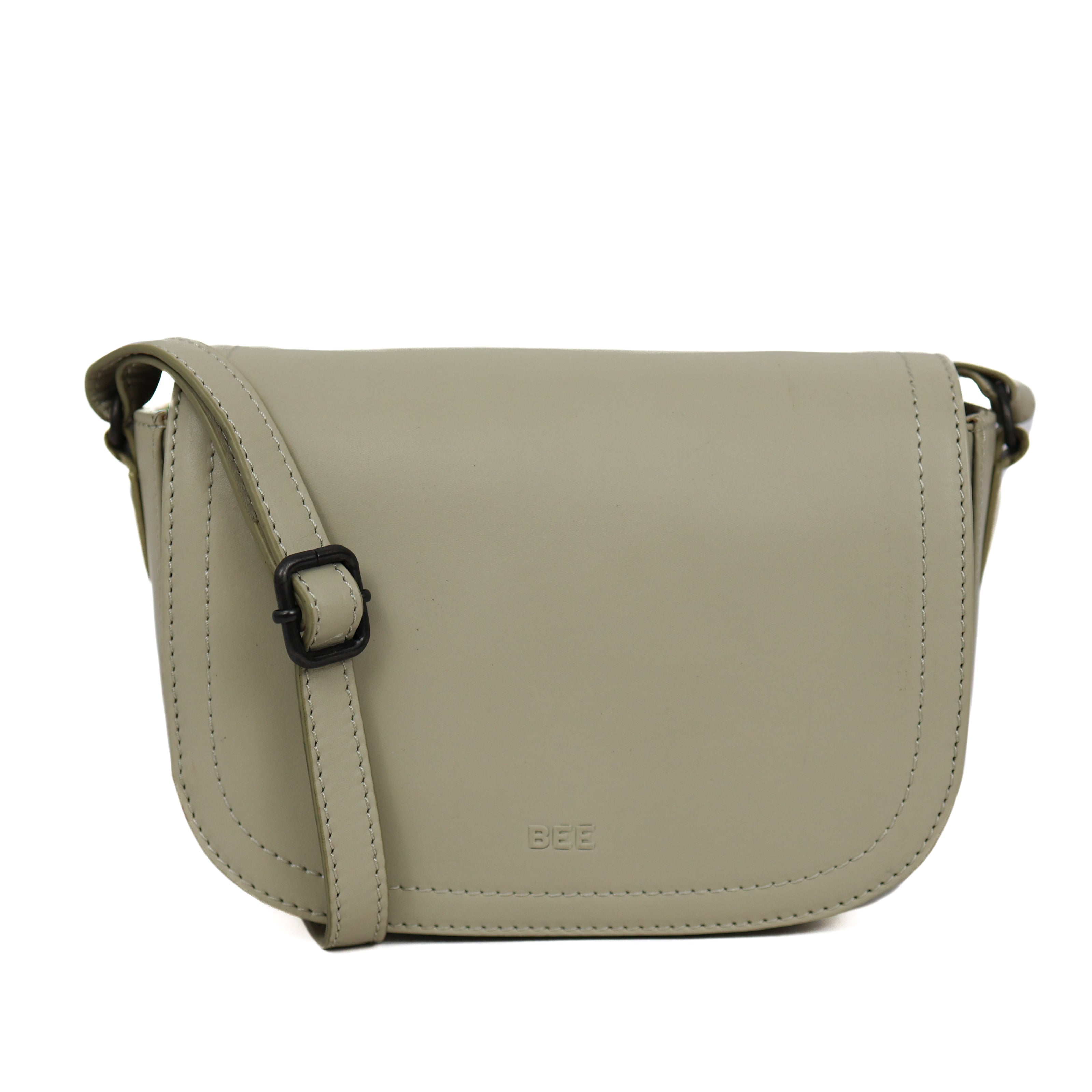 Schoudertasje met flap 'Anastasia' Khaki Khaki