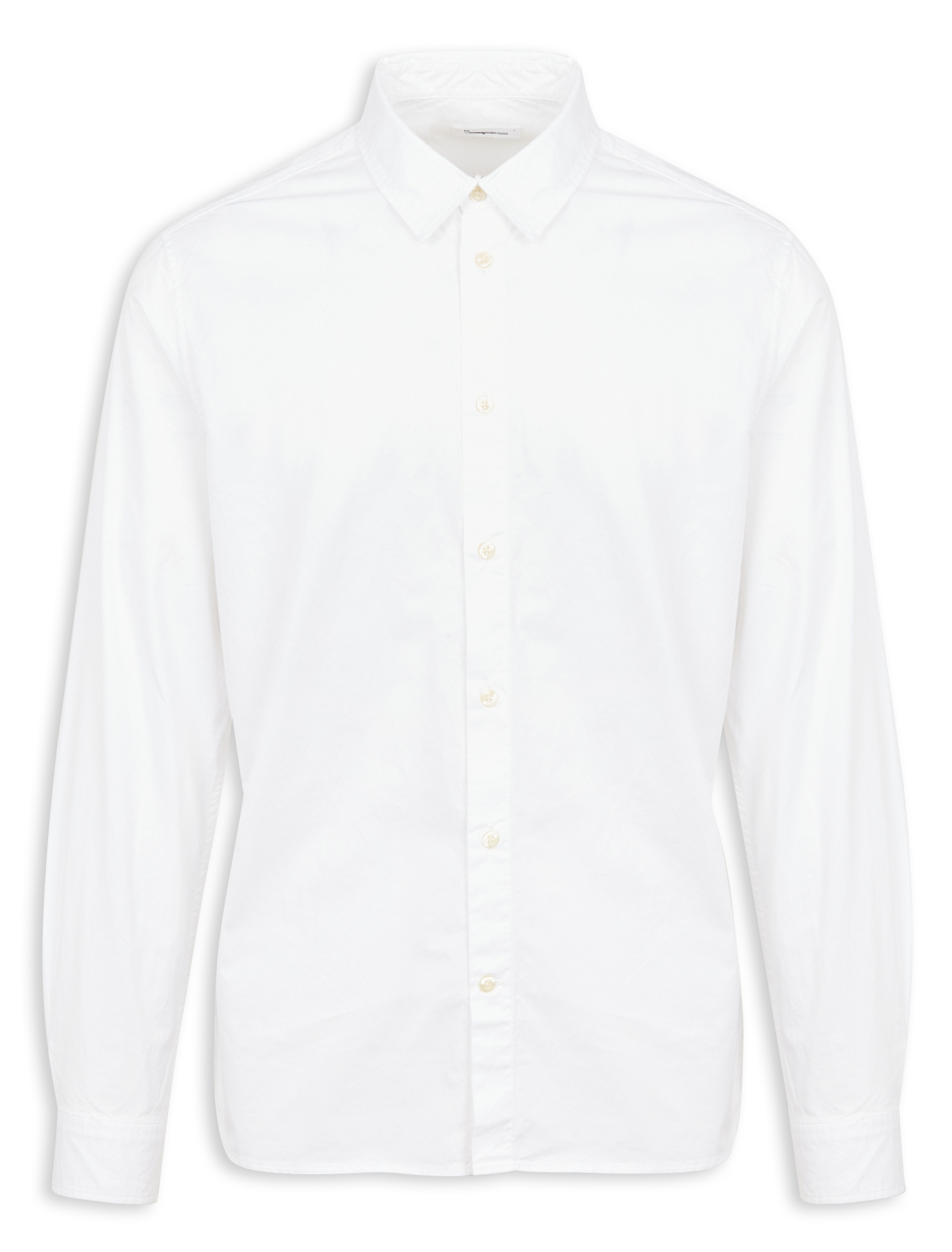 ALF - Chemise droite col classique en coton bio | Blanc