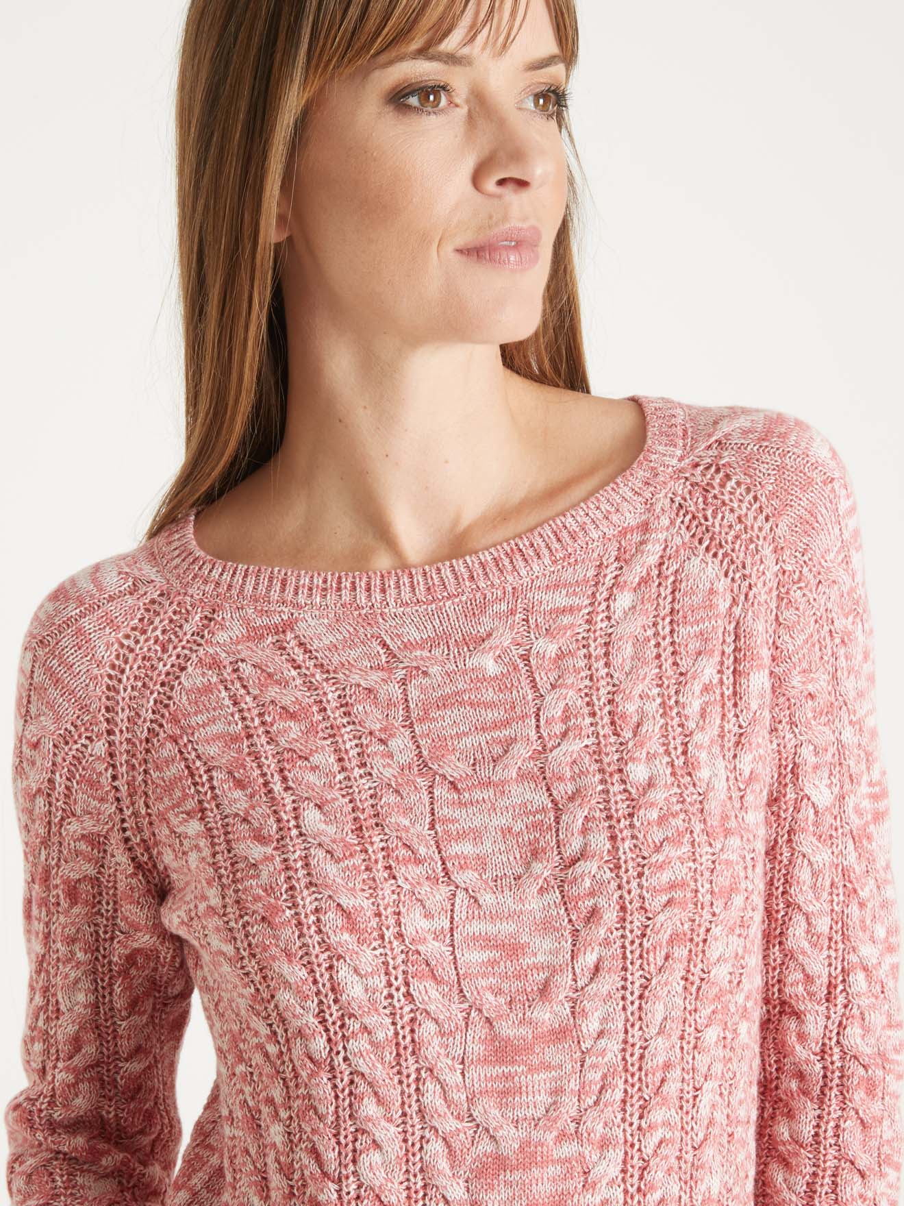 Pull en maille torsadée