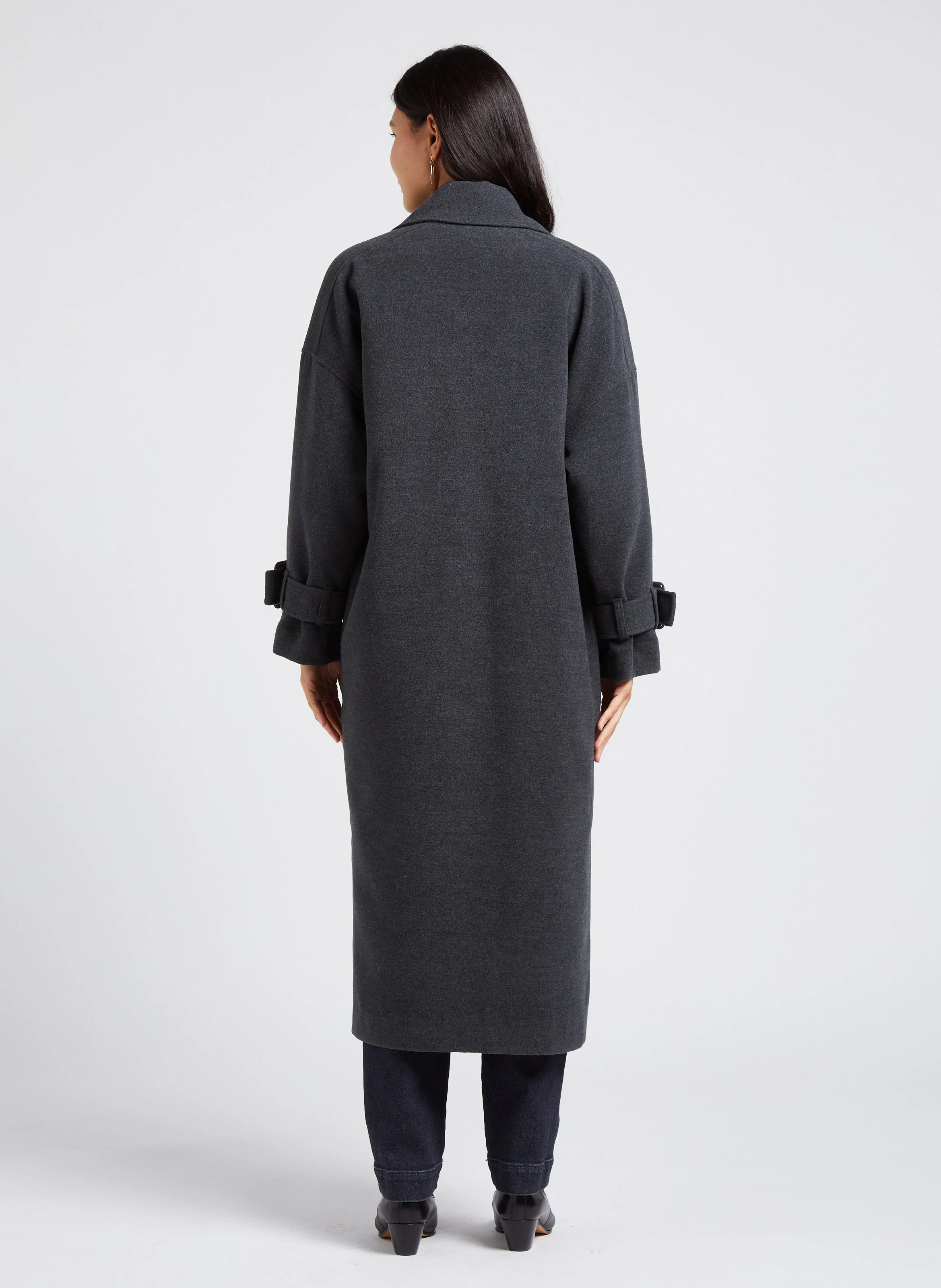 CAMERON - Manteau col tailleur| Gris