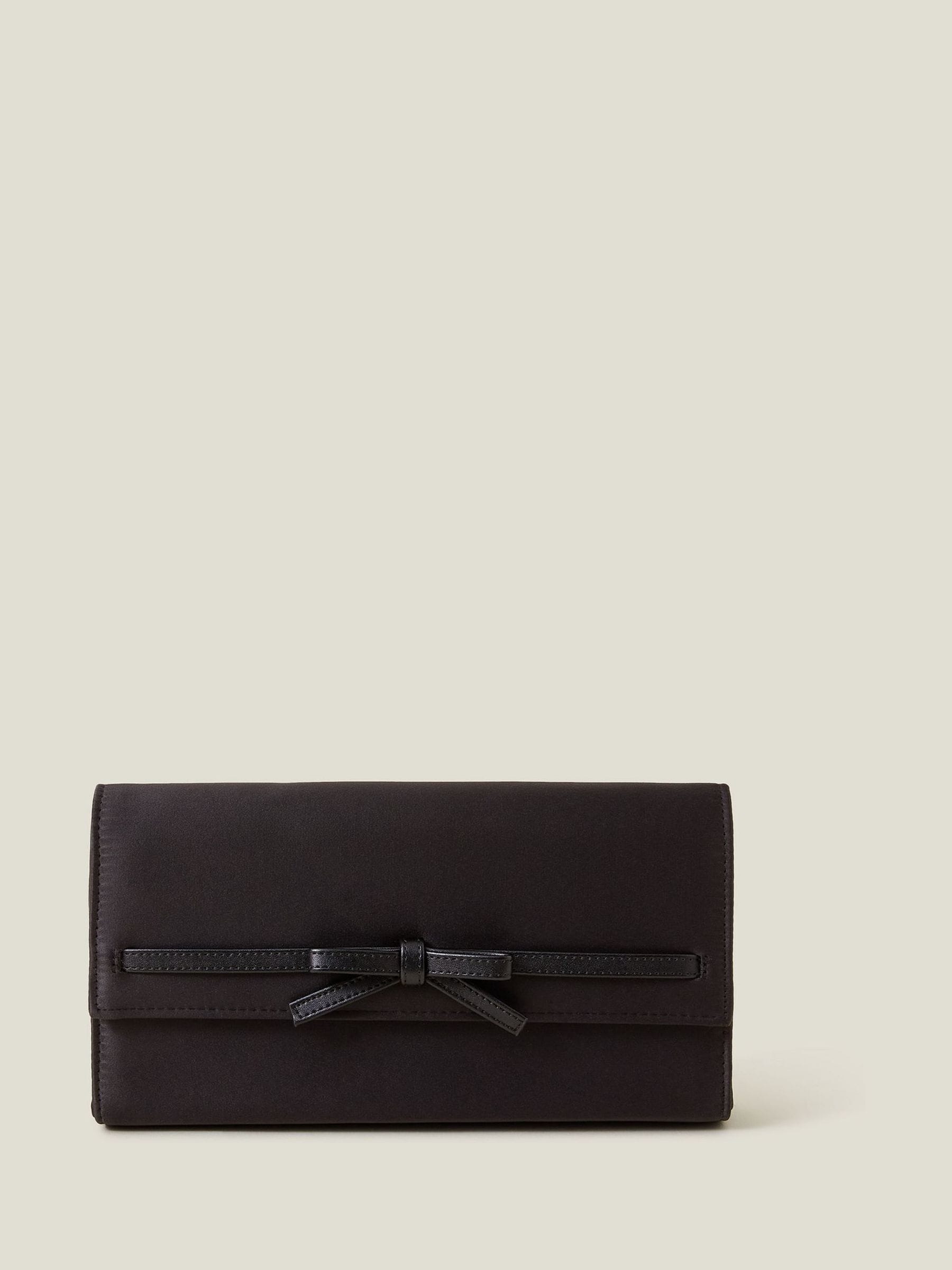 Accessorize Bow Satin Clutch Bag