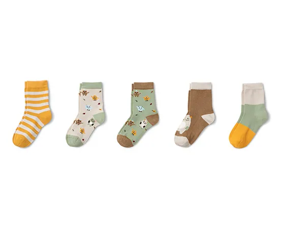5 Paar Socken, grün