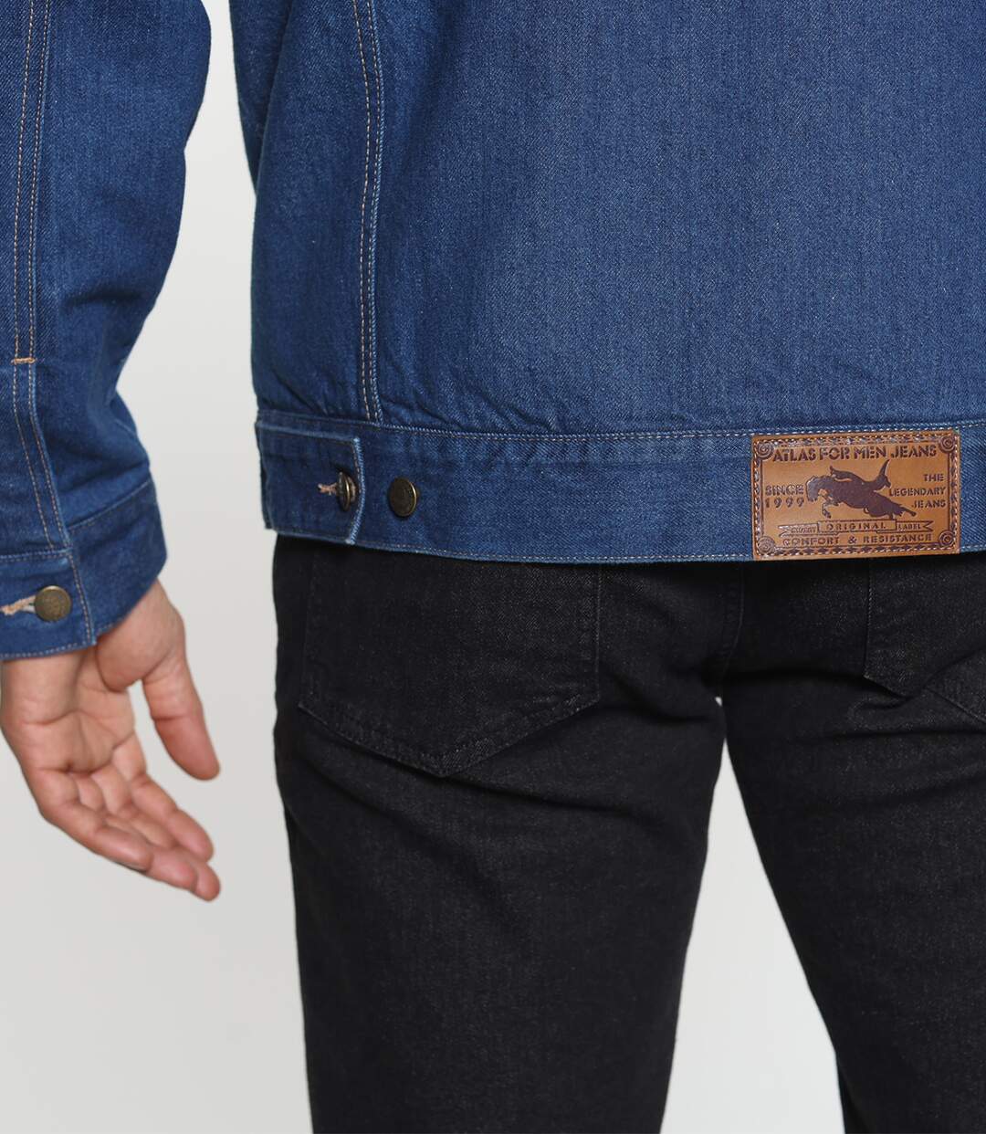 Veste en Jean Matelassée Western
