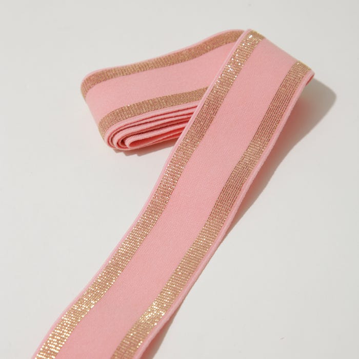 Atelier Veritas-Elastische band met glitterboorden 35mm/1m