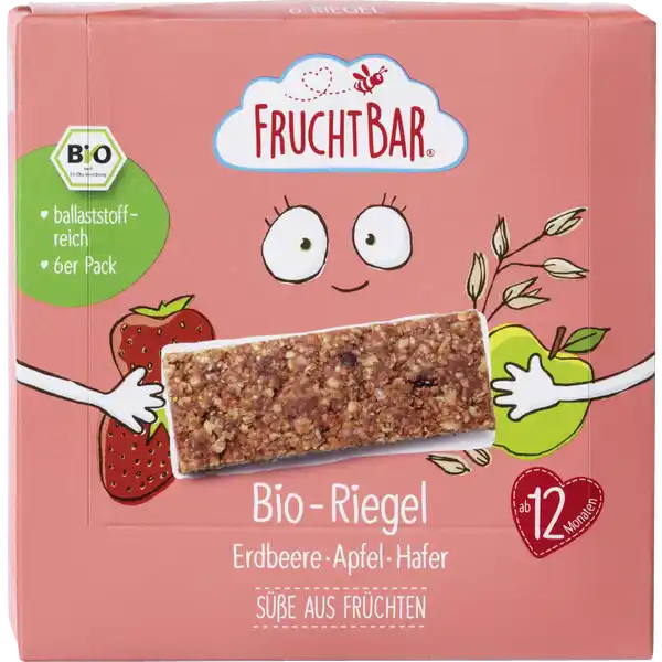 Bio-Riegel Erdbeere-Apfel-Hafer