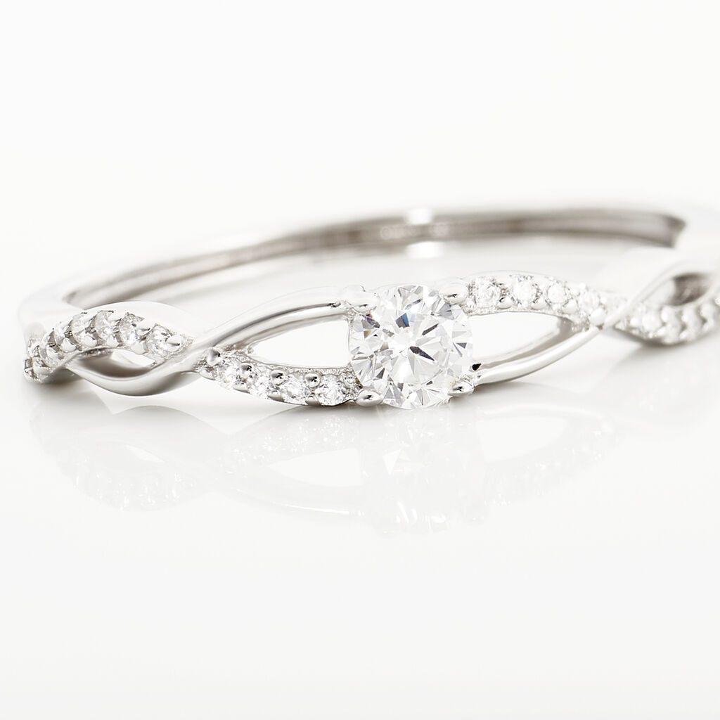 Bague Phoebus Argent Blanc Oxyde De Zirconium