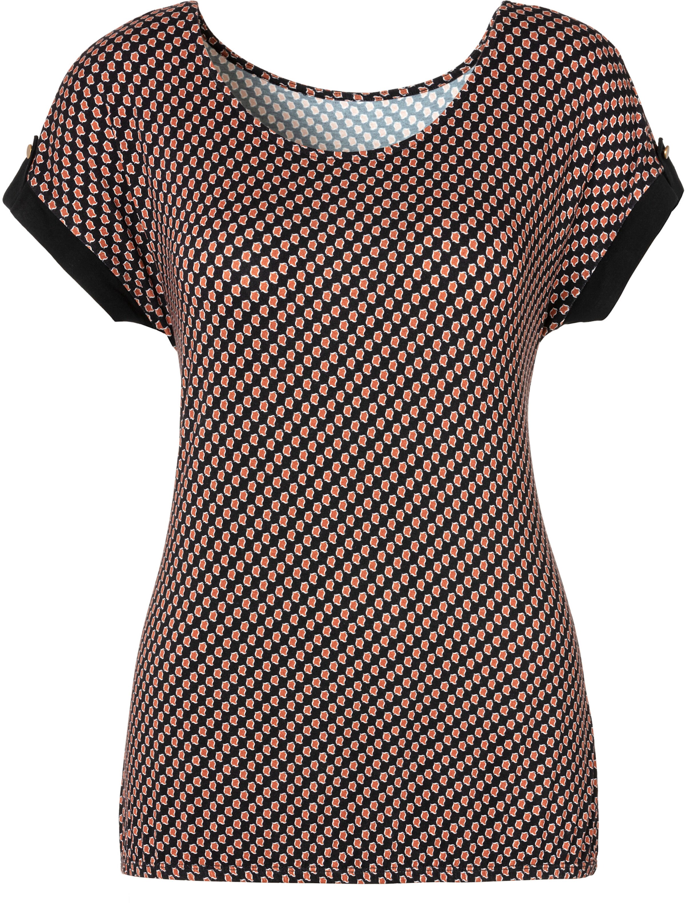 Vivance Kurzarmshirt in weiß, schwarz