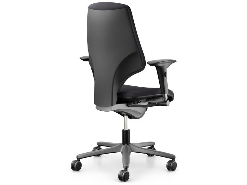Giroflex Bürostuhl 64 mit Polsterrücken und Armlehnen, Char Klassischer Arbeitsstuhl ideal für aktives Sitzen