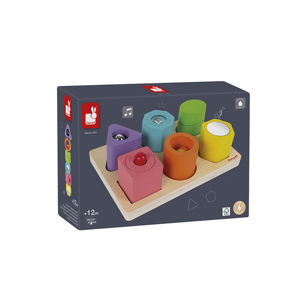 Janod I Wood - Vorm en geluid puzzel