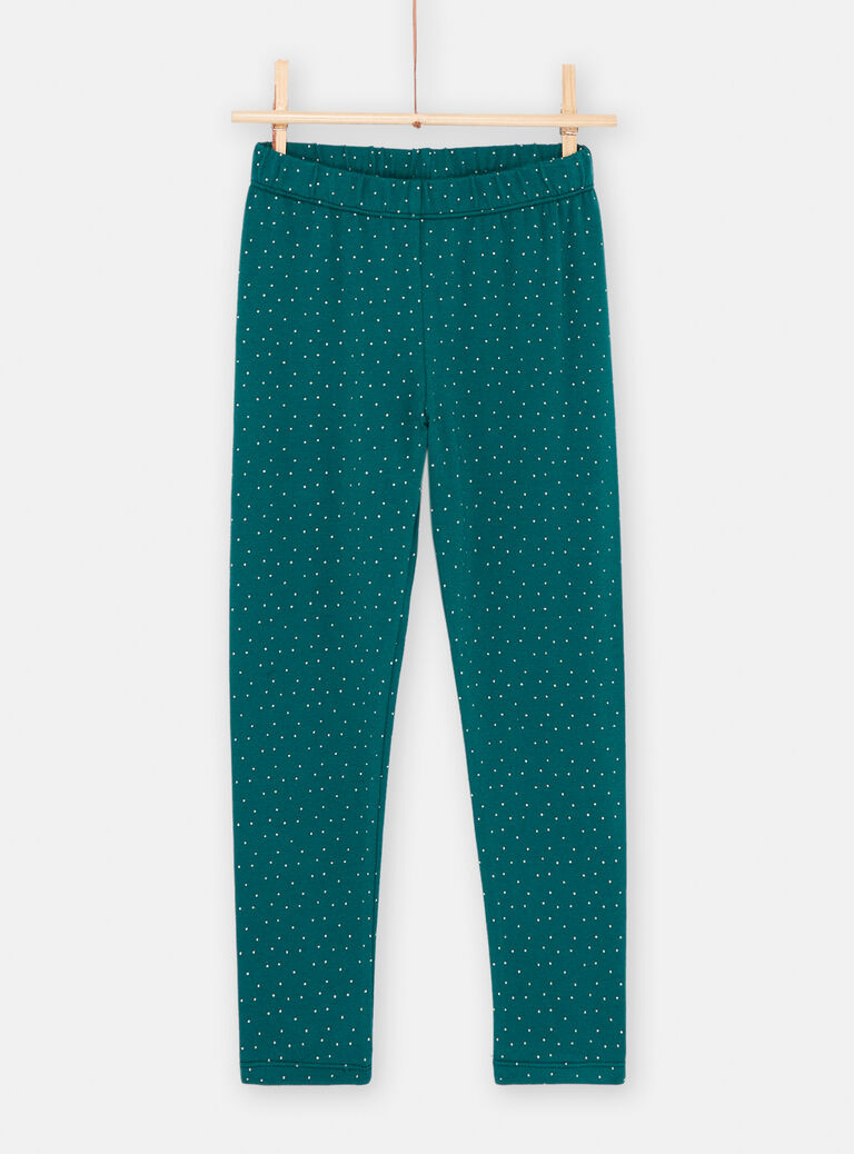 Chemise de nuit de Noël rouge et pantalon vert pour fille