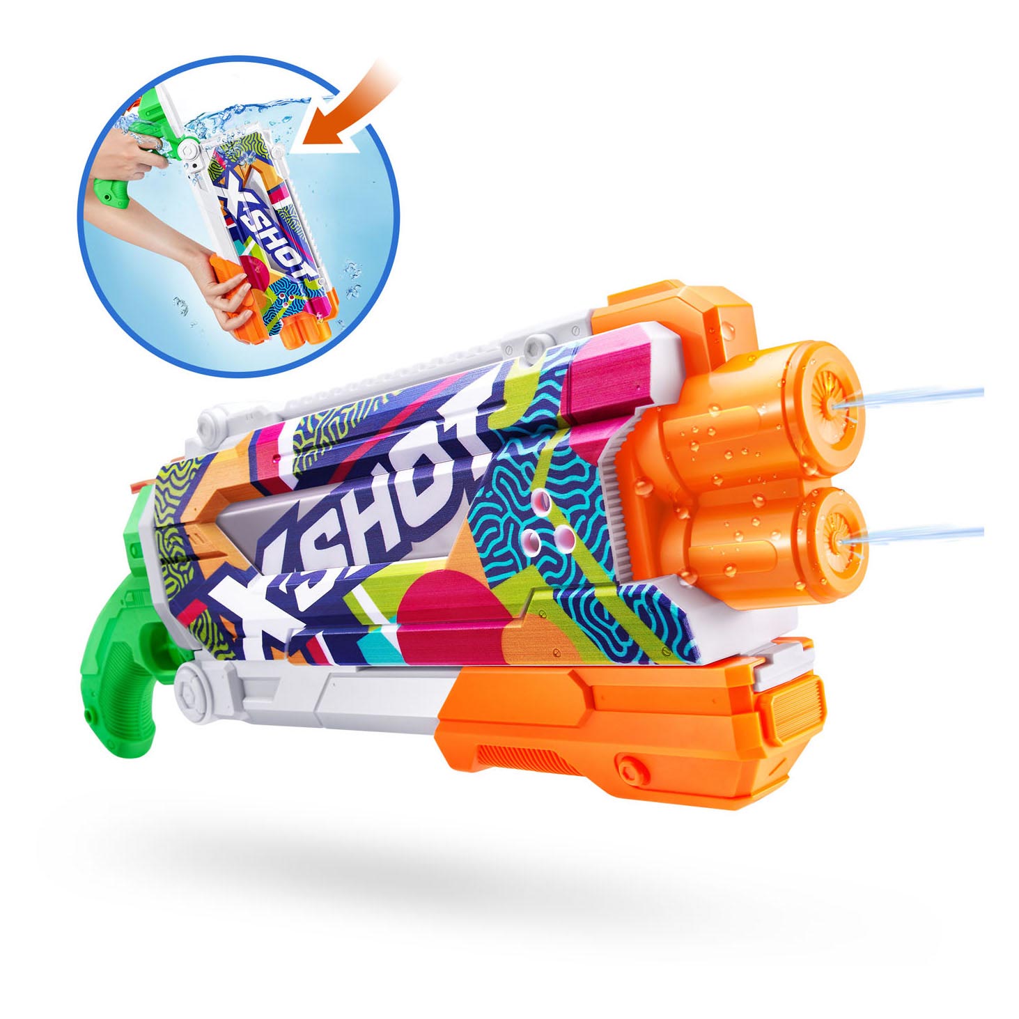 X-Shot Waterpistool Fast Fill Skins Pump Action, 500ml