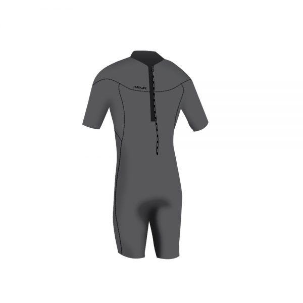 HURRICANE Shorty BUFFALO Back Zip 2/2 mm BLK / BLK