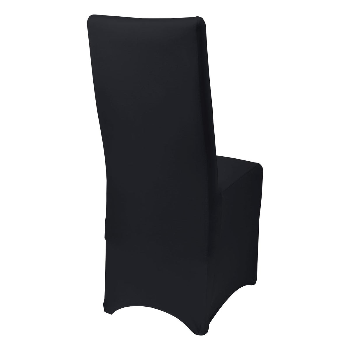 Beautissu Leona stoelhoes 95x45cm zwart stretch banket (set van 4)