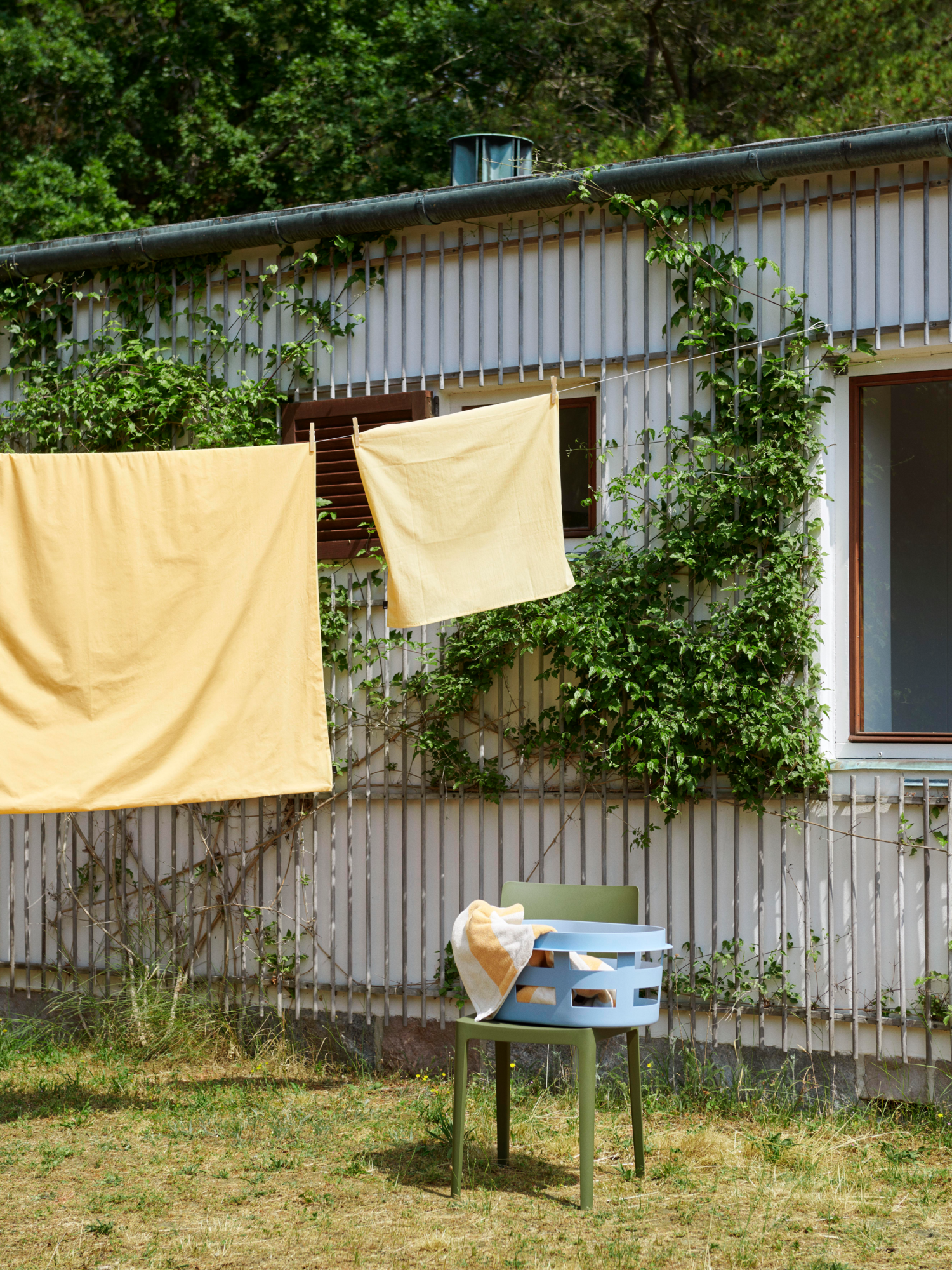 Wasmand Laundry Basket S soft yellow